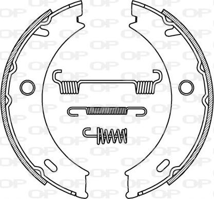 Open Parts BSA2196.00 - Комплект тормозных колодок, барабанные unicars.by