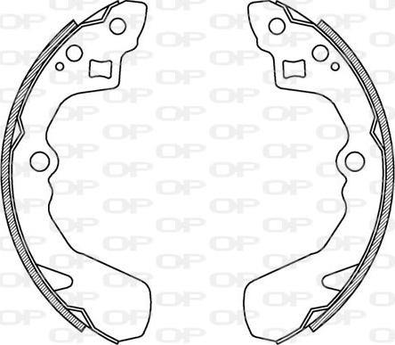 Open Parts BSA2145.00 - Комплект тормозных колодок, барабанные unicars.by