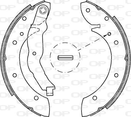 Open Parts BSA2148.00 - Комплект тормозных колодок, барабанные unicars.by