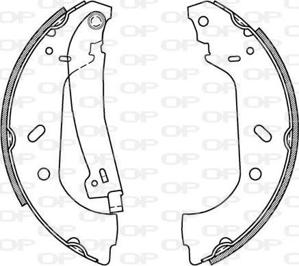 Open Parts BSA2159.00 - Комплект тормозных колодок, барабанные unicars.by