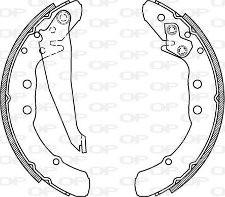 Open Parts BSA2150.00 - Комплект тормозных колодок, барабанные unicars.by