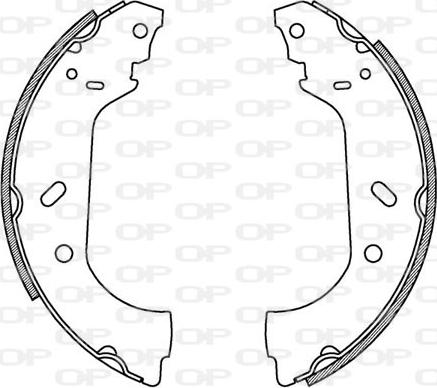 Open Parts BSA2158.00 - Комплект тормозных колодок, барабанные unicars.by