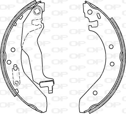 Open Parts BSA2152.00 - Комплект тормозных колодок, барабанные unicars.by