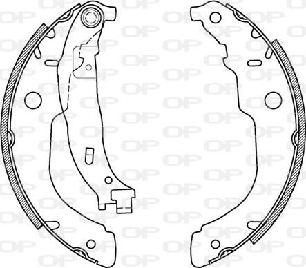 Open Parts BSA2119.00 - Комплект тормозных колодок, барабанные unicars.by