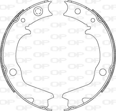 Open Parts BSA2185.00 - Комплект тормозных колодок, барабанные unicars.by