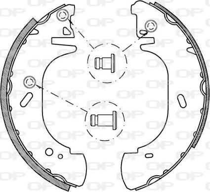 Open Parts BSA2136.00 - Комплект тормозных колодок, барабанные unicars.by