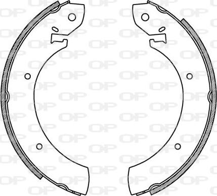 Open Parts BSA2130.00 - Комплект тормозных колодок, барабанные unicars.by