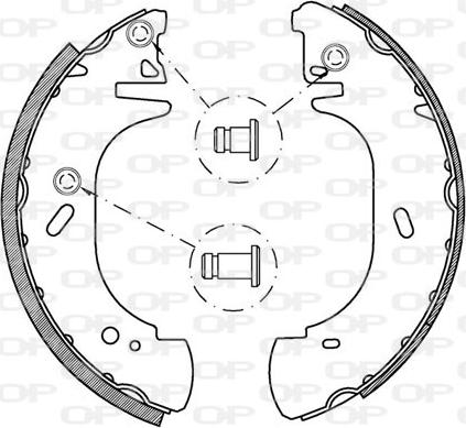 Open Parts BSA2137.00 - Комплект тормозных колодок, барабанные unicars.by