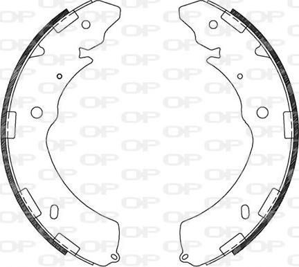 Open Parts BSA2129.00 - Комплект тормозных колодок, барабанные unicars.by