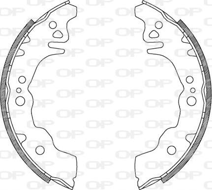 Open Parts BSA2127.00 - Комплект тормозных колодок, барабанные unicars.by