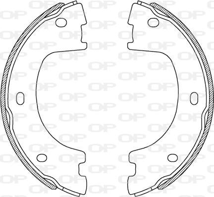 Open Parts BSA2244.00 - Комплект тормозных колодок, барабанные unicars.by