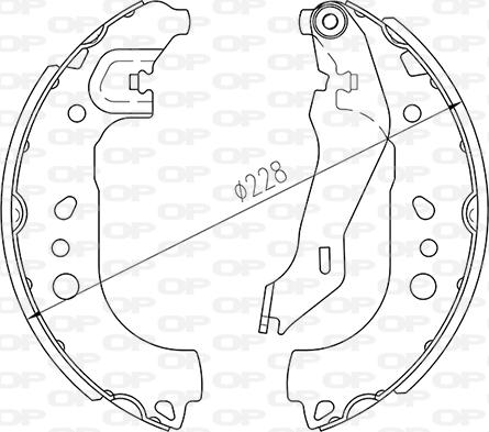 Open Parts BSA2265.00 - Комплект тормозных колодок, барабанные unicars.by