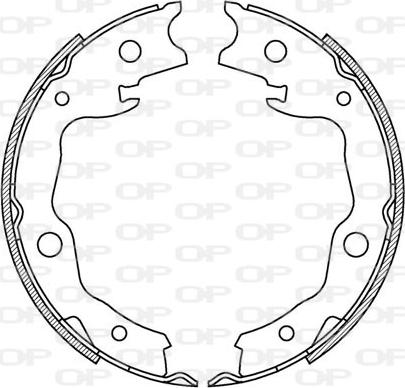 Open Parts BSA2223.00 - Комплект тормозных колодок, барабанные unicars.by