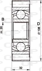 Open Parts CVJ5412.20 - Шарнирный комплект, ШРУС, приводной вал unicars.by