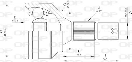 Open Parts CVJ5530.10 - Шарнирный комплект, ШРУС, приводной вал unicars.by