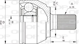 Open Parts CVJ5698.10 - Шарнирный комплект, ШРУС, приводной вал unicars.by