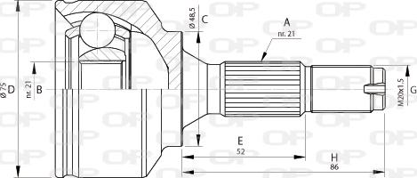 Open Parts CVJ5692.10 - Шарнирный комплект, ШРУС, приводной вал unicars.by