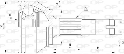 Open Parts CVJ5658.10 - Шарнирный комплект, ШРУС, приводной вал unicars.by