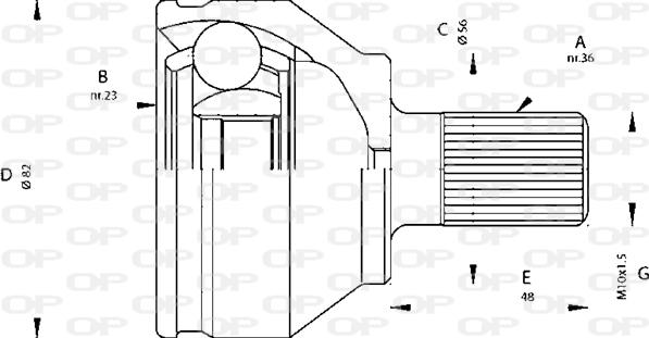 Open Parts CVJ5669.10 - Шарнирный комплект, ШРУС, приводной вал unicars.by