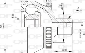 Open Parts CVJ5666.10 - Шарнирный комплект, ШРУС, приводной вал unicars.by