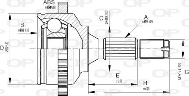 Open Parts CVJ5670.10 - Шарнирный комплект, ШРУС, приводной вал unicars.by