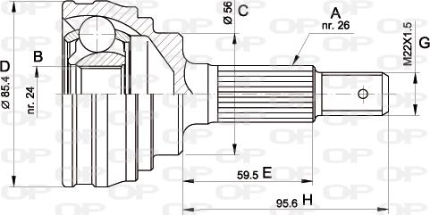 Open Parts CVJ5067.10 - Шарнирный комплект, ШРУС, приводной вал unicars.by