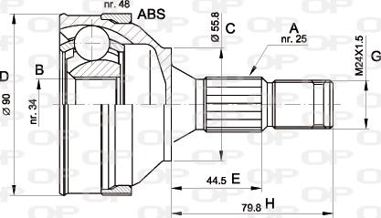 Open Parts CVJ5176.10 - Шарнирный комплект, ШРУС, приводной вал unicars.by