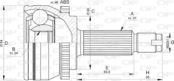 Open Parts CVJ5777.10 - Шарнирный комплект, ШРУС, приводной вал unicars.by