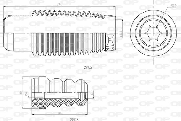 Open Parts DCK5044.04 - Пылезащитный комплект, амортизатор unicars.by