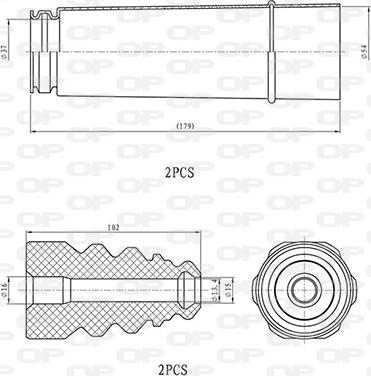 Open Parts DCK5059.04 - Пылезащитный комплект, амортизатор unicars.by