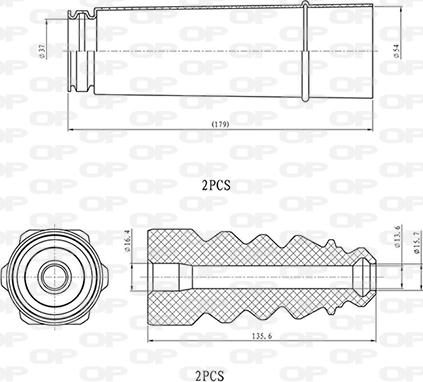 Open Parts DCK5053.04 - Пылезащитный комплект, амортизатор unicars.by