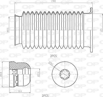 Open Parts DCK5026.04 - Пылезащитный комплект, амортизатор unicars.by