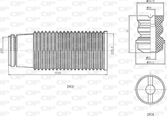 Open Parts DCK5028.04 - Пылезащитный комплект, амортизатор unicars.by