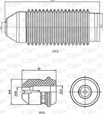 Open Parts DCK5075.04 - Пылезащитный комплект, амортизатор unicars.by