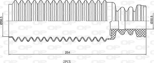 Open Parts DCK5104.02 - Пылезащитный комплект, амортизатор unicars.by