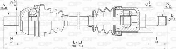 Open Parts DRS6449.00 - Приводной вал unicars.by