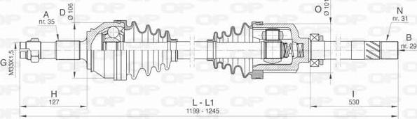 Open Parts DRS6440.00 - Приводной вал unicars.by