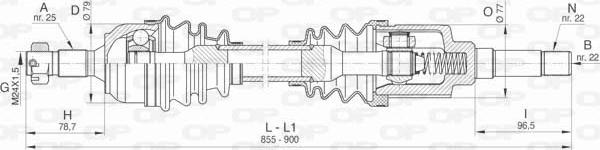 Open Parts DRS6459.00 - Приводной вал unicars.by