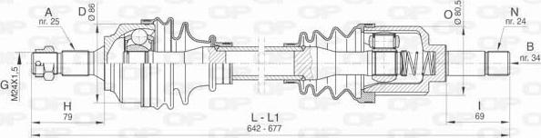 Open Parts DRS6454.00 - Приводной вал unicars.by