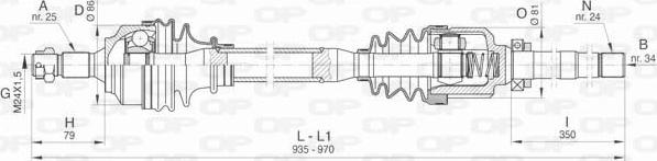 Open Parts DRS6456.00 - Приводной вал unicars.by