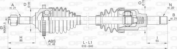 Open Parts DRS6464.00 - Приводной вал unicars.by