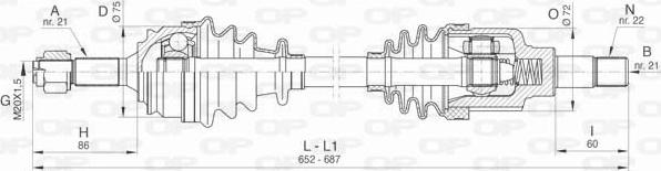 Open Parts DRS6460.00 - Приводной вал unicars.by