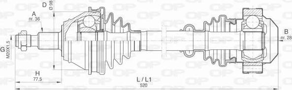 Open Parts DRS6409.00 - Приводной вал unicars.by