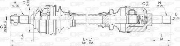 Open Parts DRS6435.00 - Приводной вал unicars.by