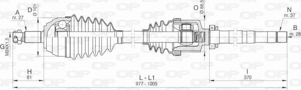 Open Parts DRS6432.00 - Приводной вал unicars.by