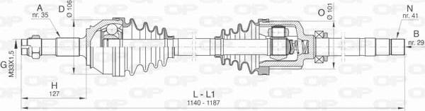 Open Parts DRS6425.00 - Приводной вал unicars.by