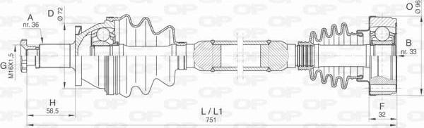 Open Parts DRS6420.00 - Приводной вал unicars.by