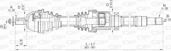 Open Parts DRS6428.00 - Приводной вал unicars.by