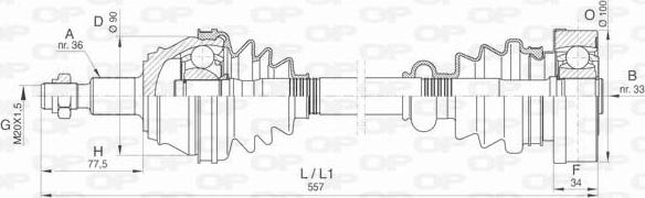 Open Parts DRS6422.00 - Приводной вал unicars.by