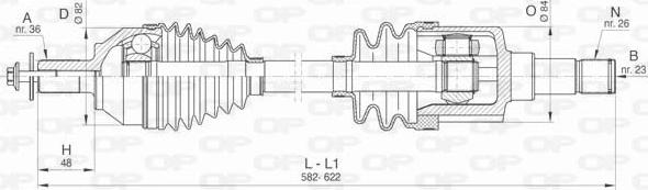 Open Parts DRS6427.00 - Приводной вал unicars.by